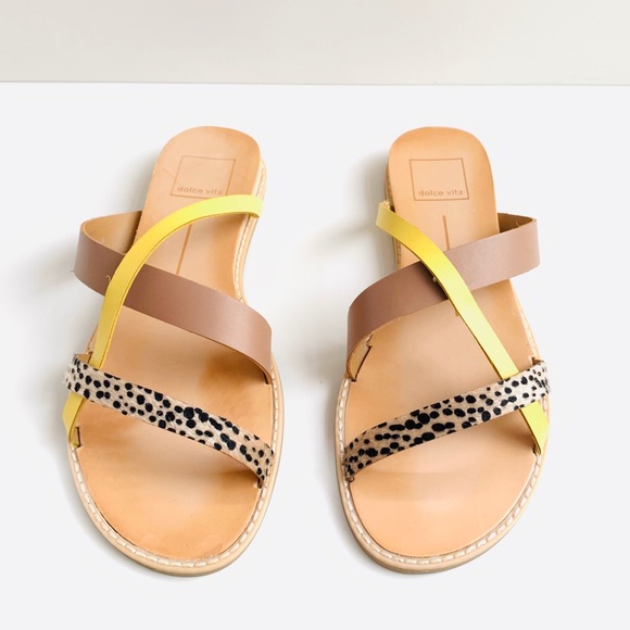 Slide Dolce Vita Leopard Multi Stella Sandals - Picture 3 of 8